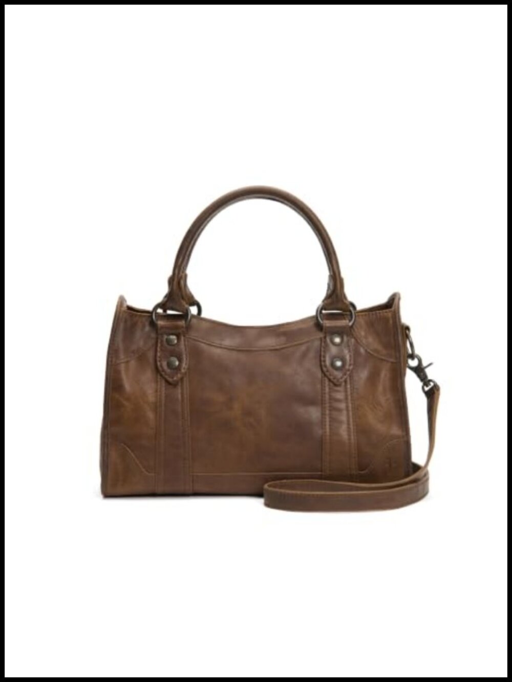 Melissa Satchel Leather Handbag Adjustable Shoulder Strap